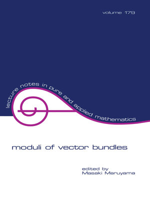 cover image of Moduli of Vector Bundles